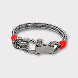 ROYAL mini shackle bracelet grey mix orange