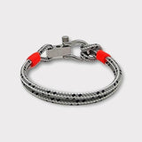 ROYAL mini shackle bracelet grey mix orange