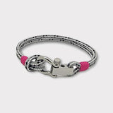 ROYAL mini shackle bracelet grey mix pink