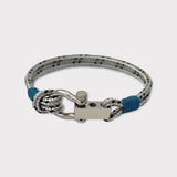 ROYAL mini shackle bracelet grey mix turquoise