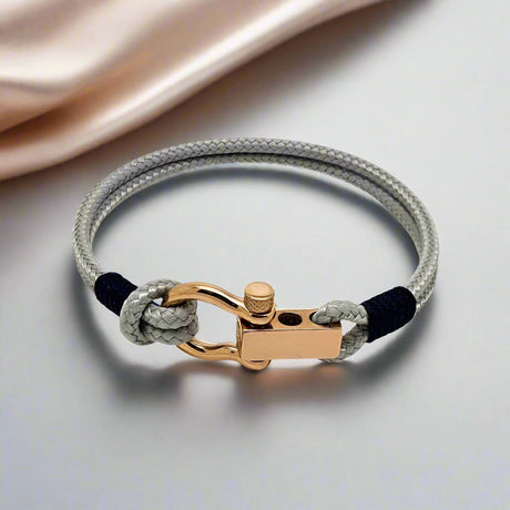 ROYAL mini shackle bracelet grey navy blue