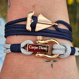 ROYAL mini shackle bracelet grey navy blue