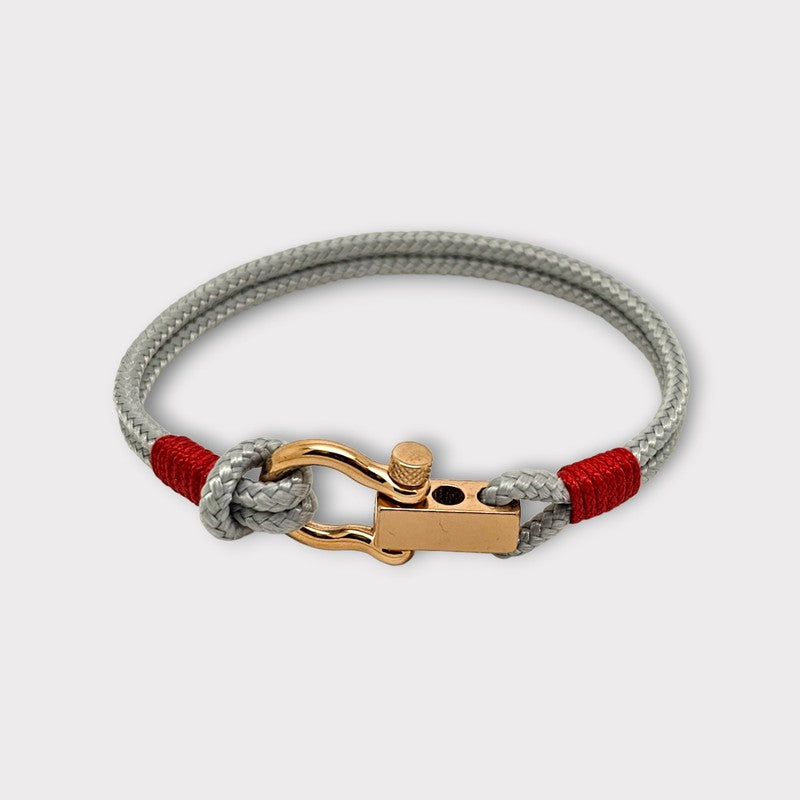 ROYAL mini shackle bracelet grey red