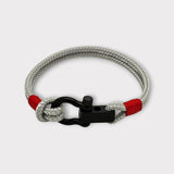 ROYAL mini shackle bracelet grey red