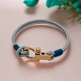 ROYAL mini shackle bracelet grey teal