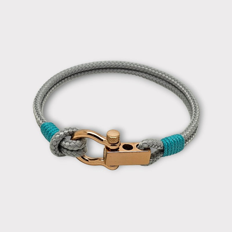 ROYAL mini shackle bracelet grey turquoise