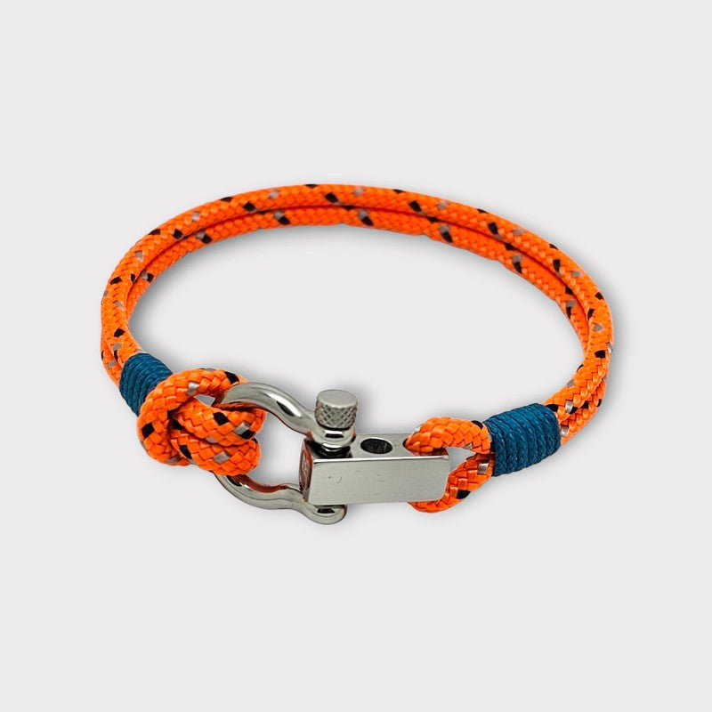 ROYAL mini shackle bracelet orange mix teal