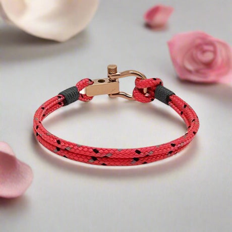 ROYAL mini shackle bracelet pink mix grey