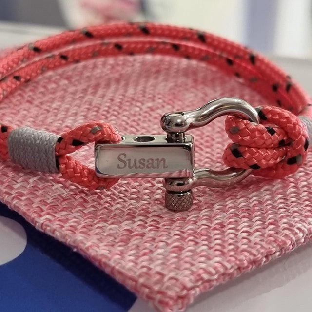 ROYAL mini shackle bracelet pink mix grey