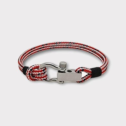 ROYAL mini shackle bracelet red mix black