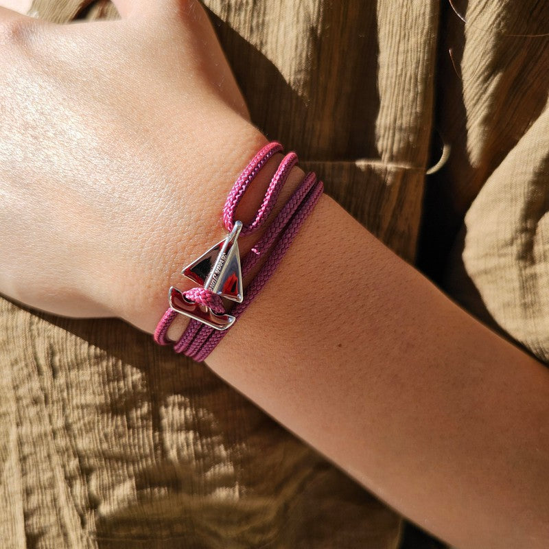 SAILOR mini boat bracelet burgundy