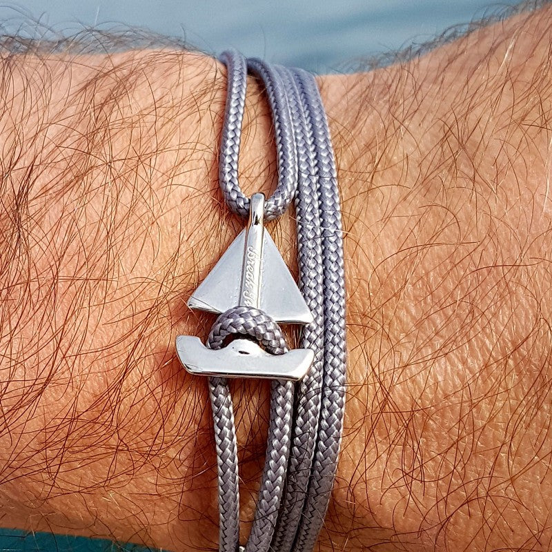 SAILOR mini boat bracelet light grey