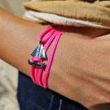 SAILOR mini boat bracelet neon pink