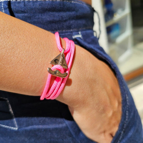 SAILOR mini boat bracelet neon pink