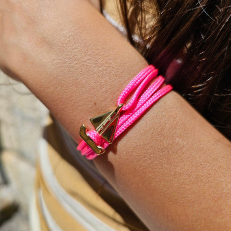 SAILOR mini boat bracelet neon pink