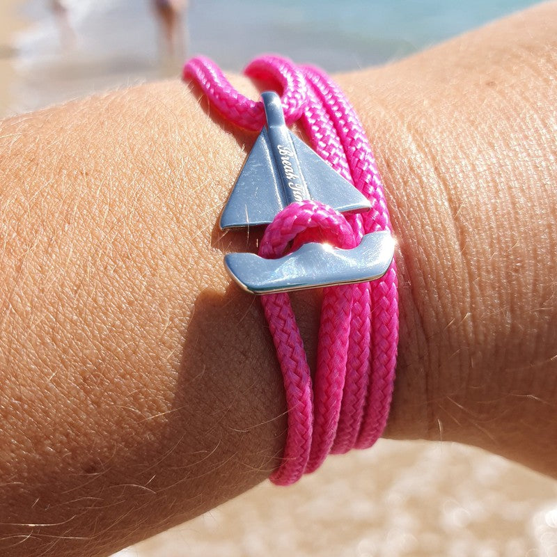 SAILOR mini boat bracelet neon pink