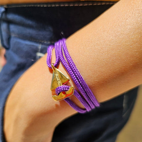 SAILOR mini boat bracelet neon purple