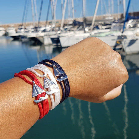 SAILOR mini boat bracelet red