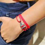 SAILOR mini boat bracelet red