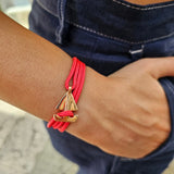 SAILOR mini boat bracelet red