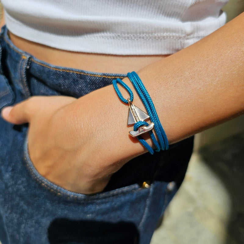 SAILOR mini boat bracelet teal