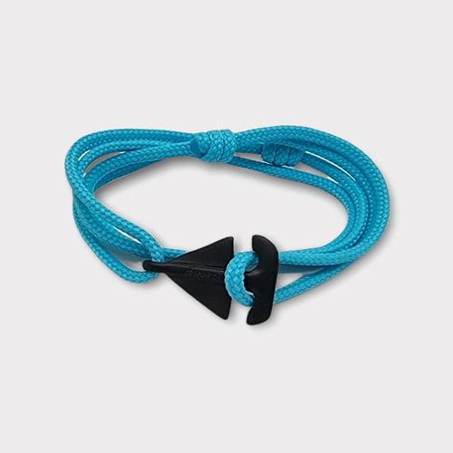 String Bracelet Metal Ship Wheel - Turquoise 