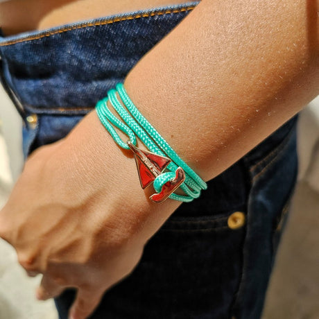 SAILOR mini boat bracelet turquoise green