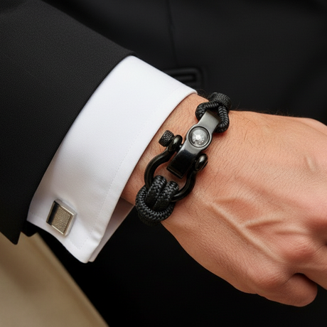 SEAMAN Compass Bracelet Black