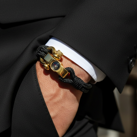 SEAMAN Compass Bracelet Black