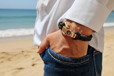 SEAMAN Compass Bracelet Black