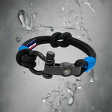 SEAMAN Compass Bracelet Black Blue