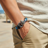 SEAMAN Compass Bracelet Black Blue