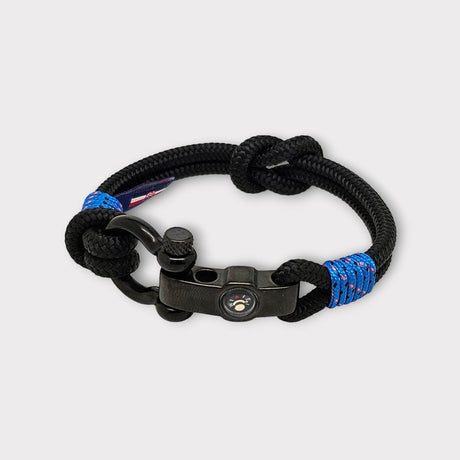SEAMAN Compass Bracelet Black Blue Mix