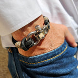 SEAMAN Compass Bracelet Black Camo