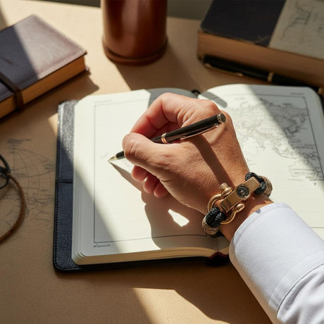 SEAMAN Compass Bracelet Black Camo