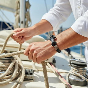 SEAMAN Compass Bracelet Black Camo