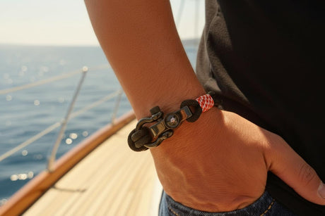 SEAMAN Compass Bracelet Black Croatian Mix