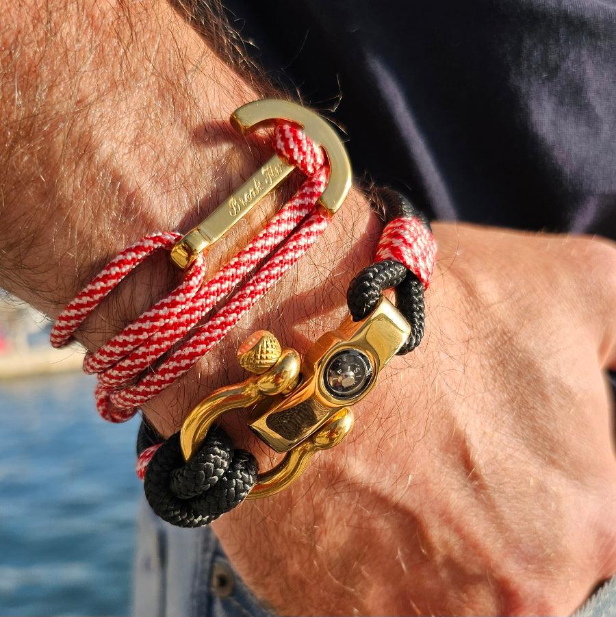 Buy Men's Nylon Bracelet - Nautical Black Nylon by Caligio – CALIGIO
