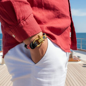 SEAMAN Compass Bracelet Black Croatian Mix