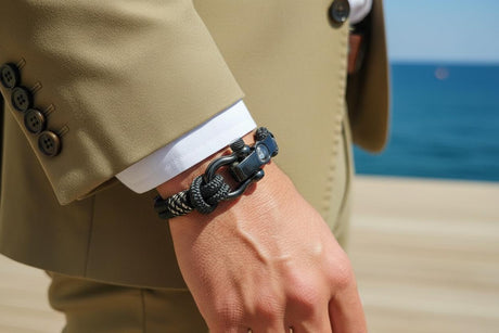 SEAMAN Compass Bracelet Black Military