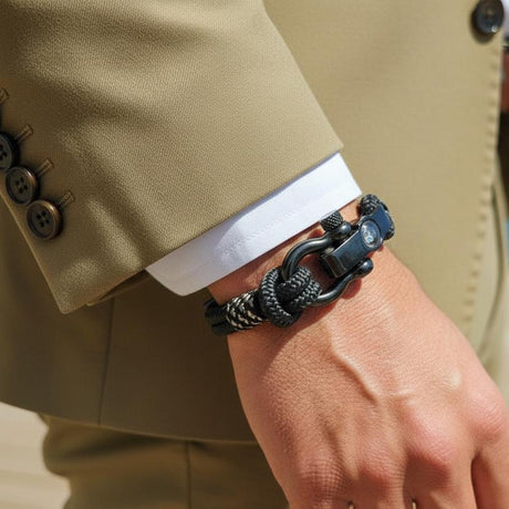 SEAMAN Compass Bracelet Black Military