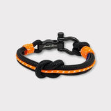 SEAMAN Compass Bracelet Black Orange