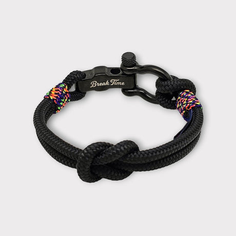 SEAMAN Compass Bracelet Black Rainbow