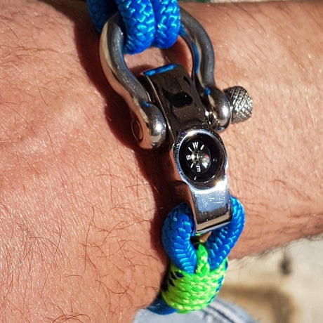 SEAMAN Compass Bracelet Blue Green