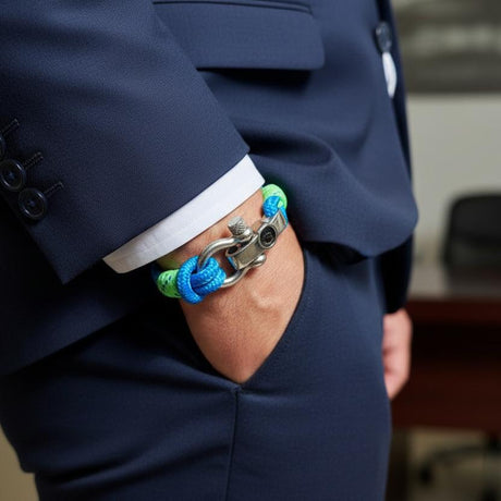 SEAMAN Compass Bracelet Blue Green