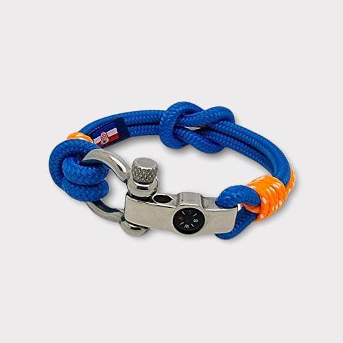 SEAMAN Compass Bracelet Blue Orange