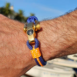 SEAMAN Compass Bracelet Blue Orange