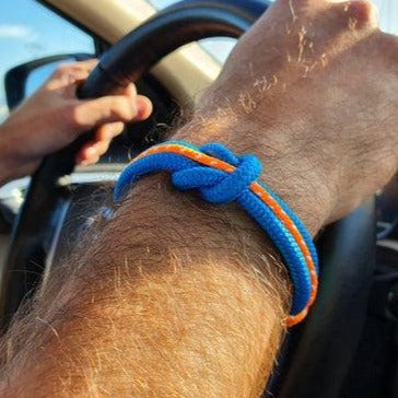 SEAMAN Compass Bracelet Blue Orange