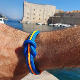 SEAMAN Compass Bracelet Blue Orange