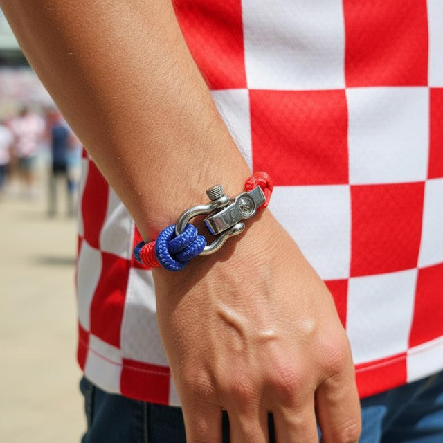 SEAMAN Compass Bracelet Blue Red